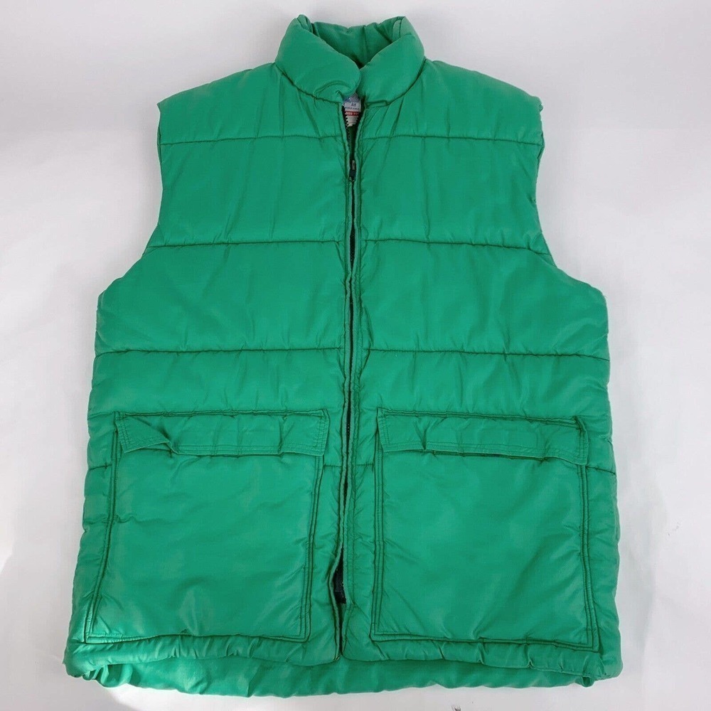 VINTAGE Frostline Kit Broomfield Colorado Green Puffer Vest Size Large Gorpcore - Picture 1 of 10